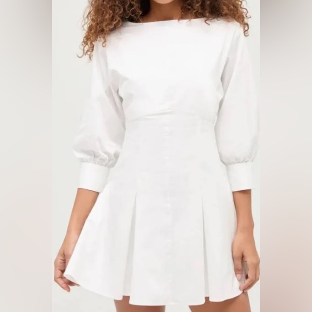 Hill House Classic White Long Sleeve Dress